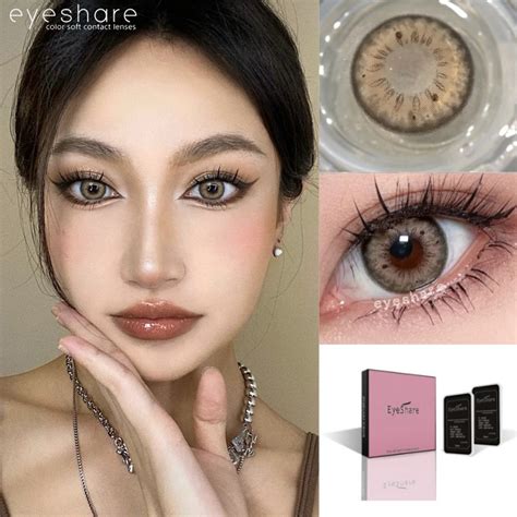 Eyeshare Pair Pcs Contact Lens Brown Color Eyes Soft Natural Lenses