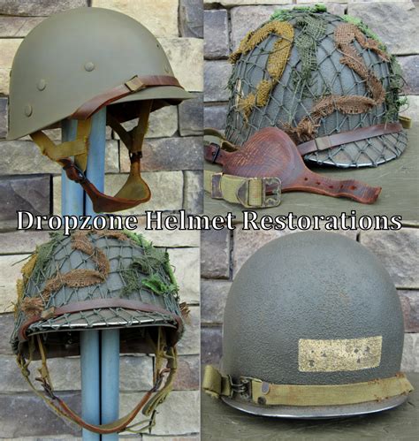 Wwii M2 101st Airborne Helmet 501st Dbale Front Seam Paratrooper Liner