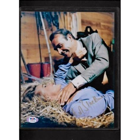 Honor Blackman Signed X Color Photo James Bond Pussy Galore In