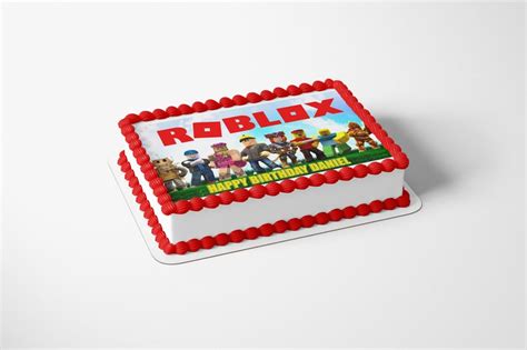 Roblox Edible Cake Topper Image Frosting Sheet Roblox Etsy