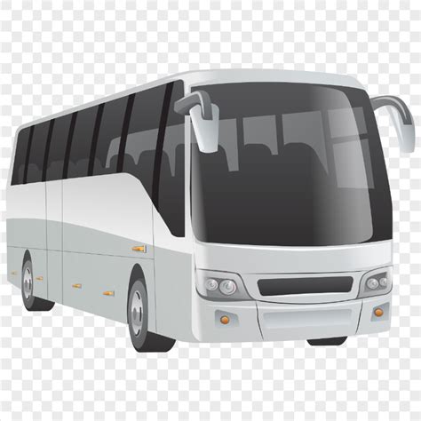 White cartoon illustration bus | Citypng