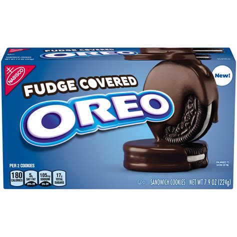 Oreo Fudge Covered Chocolate Sandwich Cookies Original Flavor 1 Box