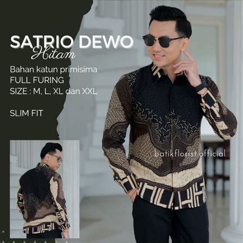 Jual Hem Kemeja Baju Batik Pria Satrio Dewo Batik Laki Laki Slimfit