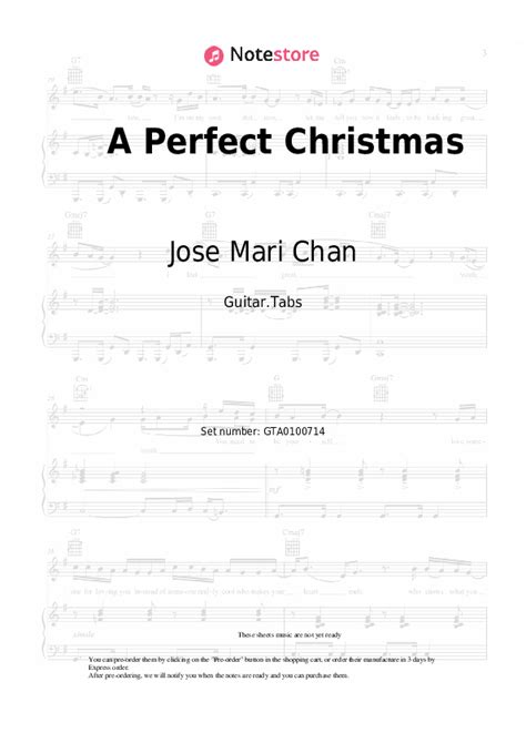 A Perfect Christmas tabs guitar Jose Mari Chan in Note-Store.com | Guitar.Tabs SKU GTA0100714