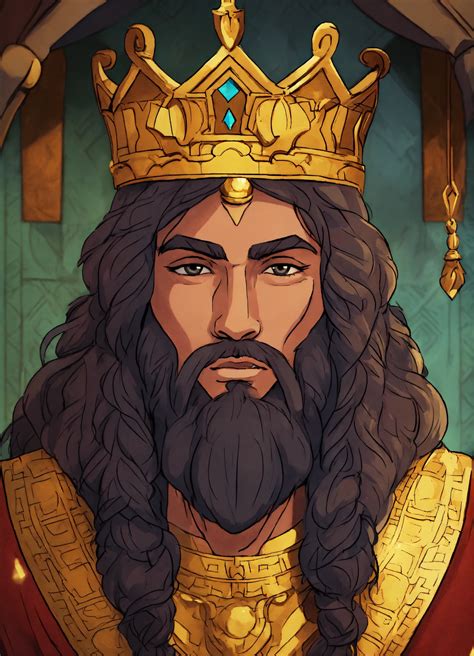 lexica  year  king shishak   bible  cartoon face closeup