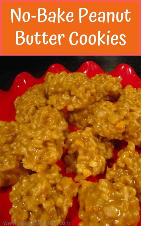 Easy No Bake Peanut Butter Cookies Marias Kitchen