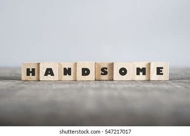 Handsome Word Made Building Blocks Stock Photo 547217017 Shutterstock