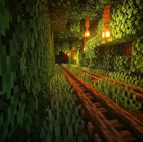 Overgrown Tunnel Minecraft Houses Minecraft Blueprints Minecraft