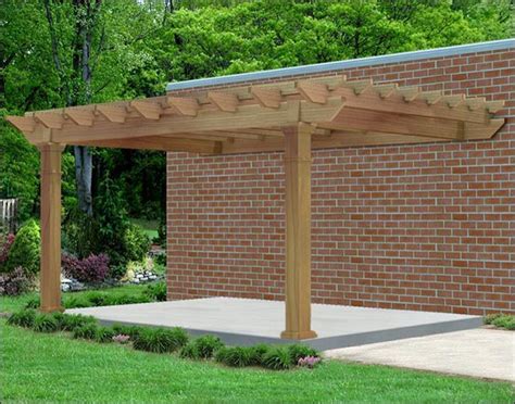 Alternate Views Of Rustic Red Cedar Vintage Classic Wall Mount Pergola