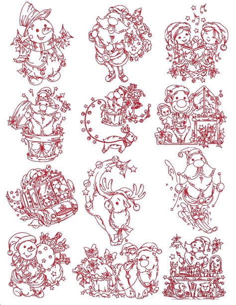 Redwork Embroidery Designs Christmas Custom Embroidery