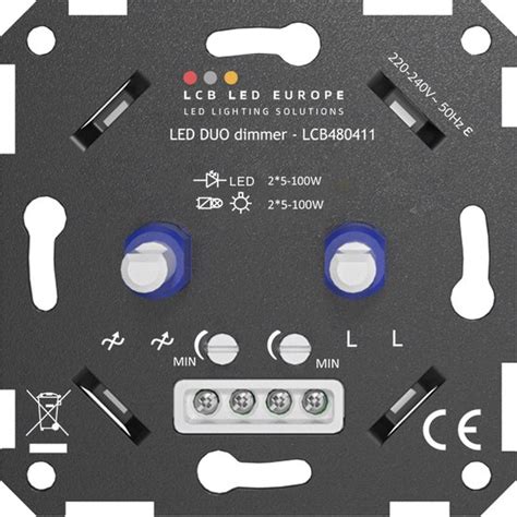 Lcb Led Dimmer Duo Inbouw X W Universeel Fase Afsnijding