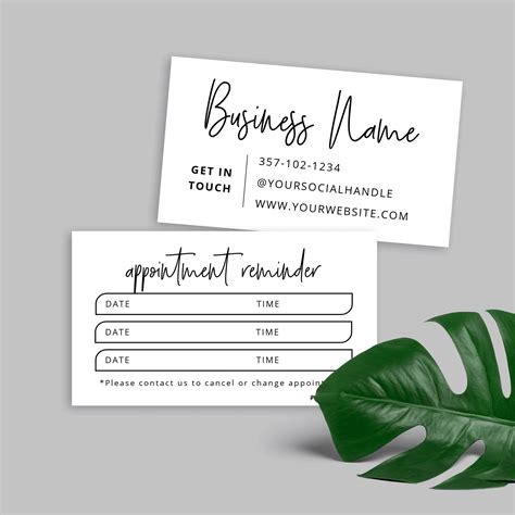 Appointment Cards Template