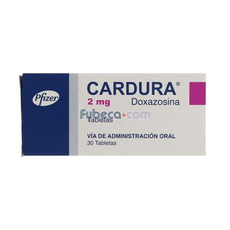 Cardura Tabs 2 Mg C30 Suelta Fybeca