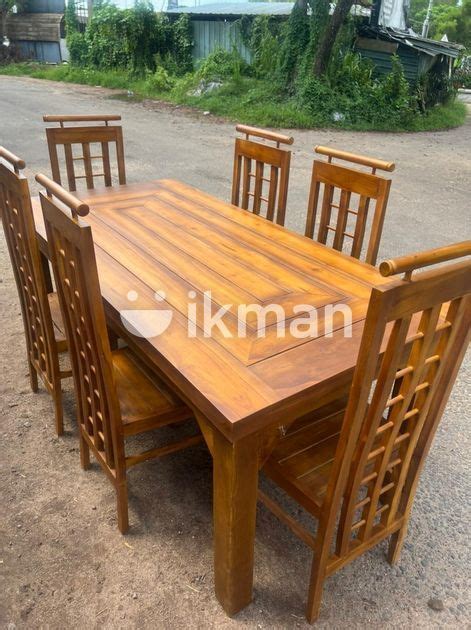 Teak Heavy Dining Table With 6 Chairs Code 628 For Sale Kaduwela Ikman