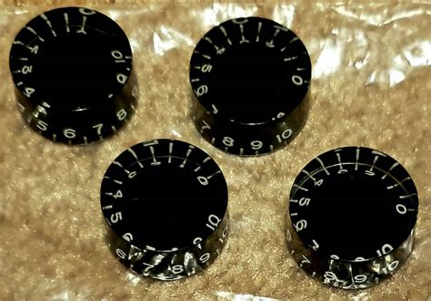 4 Black Gibson Style Speed Knobs Allparts Reverb