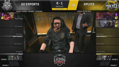 G2 Vs Splyce EN Semifinals Game 2 EU LCS Spring Playoffs 2018