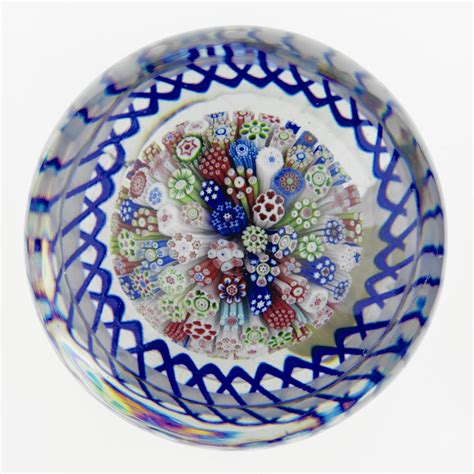 A St Louis Millefiori Mushroom Paperweight Circa The Tuft