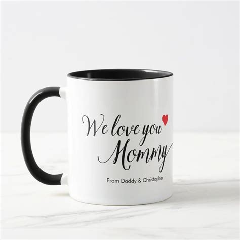 Simple We Love You Mommy Photo Mothers Day Mug Zazzle Mothers Day