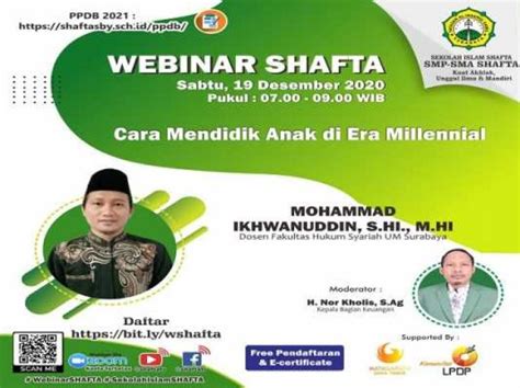 SERTIFIKAT WEBINAR SHAFTA Sekolah Islam Shafta Surabaya