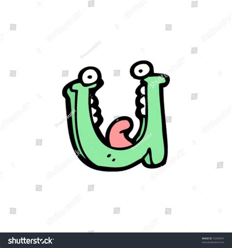 Cartoon Letter U Stock Vector Illustration 72294547 Shutterstock