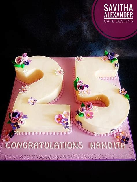 Number 25 cake - Decorated Cake by Savitha Alexander - CakesDecor