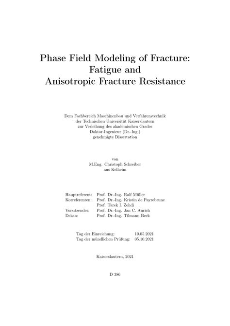 Pdf Phase Field Modeling Of Fracture Fatigue And Anisotropic