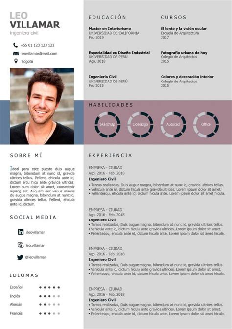 30 Plantillas De Currículum Para Rellenar Word Y Photoshop