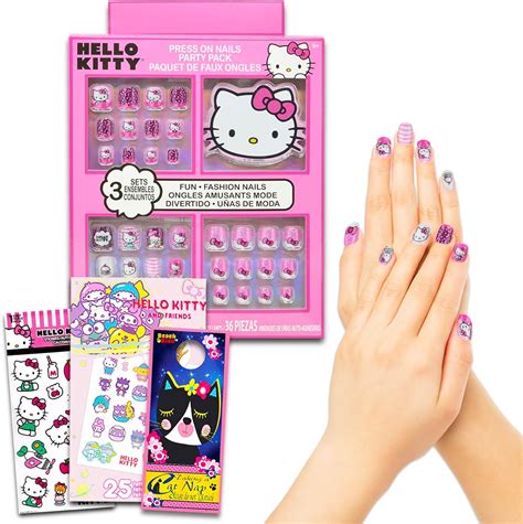 Hello Kitty Nail Art Stickers Set For Girls Bundle With Hello Kitty Stick On Nails Plus