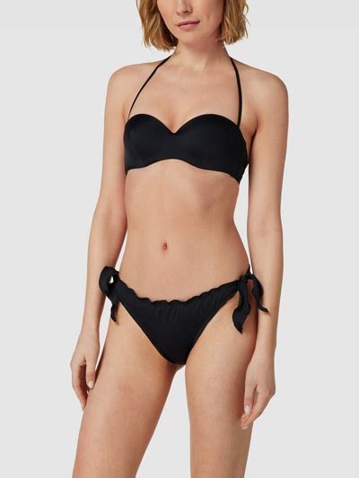 Guess Bikini Oberteil Mit Label Patch Modell PADDED BANDEAU Black