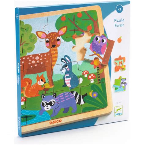 Puzzle Cadre Pi Ces Puzzlo Forest Djeco