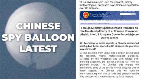 Blinken China Says Balloon Is For Research Us Secretary Of State