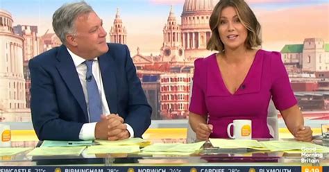 Gmb S Susanna Reid Forces Co Host Ed Balls To Apologise After Swearing