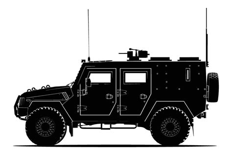 Armored Vehicle Graphic Silhouette Vector Art At Vecteezy