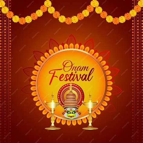 Premium Vector Happy Onam Festival Banner Design