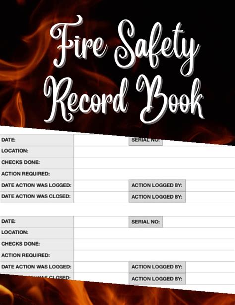 Buy Fire Safety Record Book Fire Alarm Testing Log Book Fire