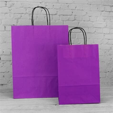 320mm Violet Twisted Handle Paper Carrier Bags