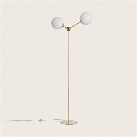 Techbrey Lampadaire M Tal Et Verre Moonlight Duo X X Mm Dor