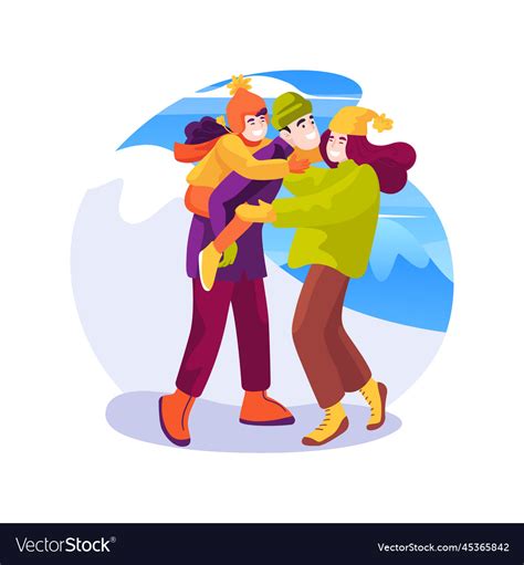 Family hugs isolated cartoon Royalty Free Vector Image