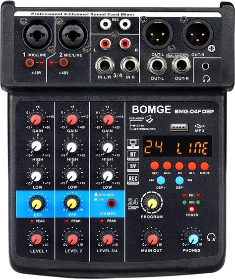 Bomge F Mixer Audio Dj A Canali Con Mp Usb Bluetooth