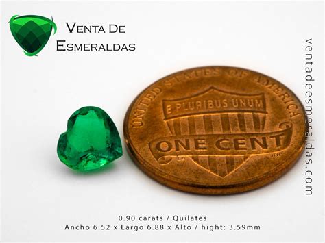 Esmeralda Colombiana Talla Corazon De Colombian Emerald