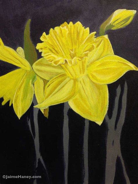 Painting spring with painted daffodils - Jaime Haney Art | Colorful ...