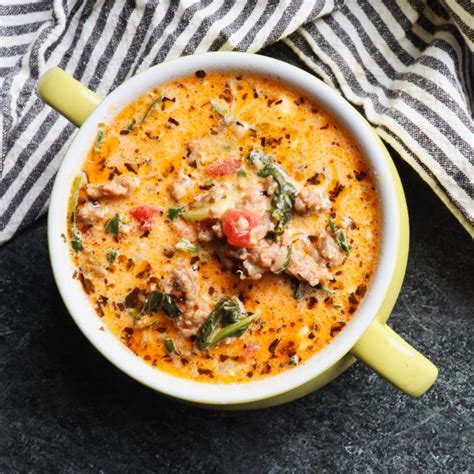 Creamy Keto Italian Sausage Soup Explorer Momma