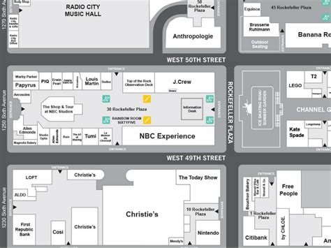 Rockefeller Center Map