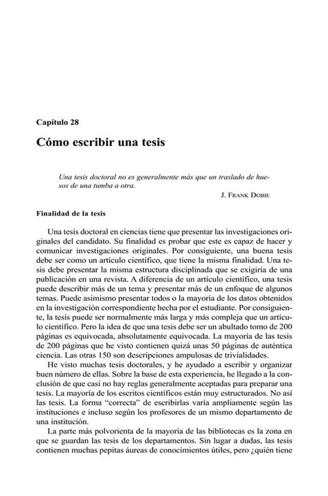 Cómo escribir una tesis PDF