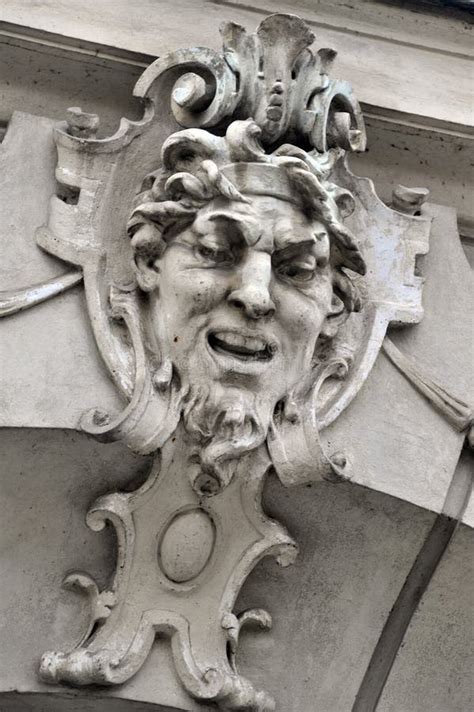 Bas Relief Of Demon In Pashupatinath Temple Kathmandu Stock Photo