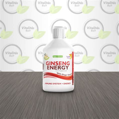 Swedish Nutra Ginseng Energy Folyékony vitamin komplex Gyömbér kivonattal