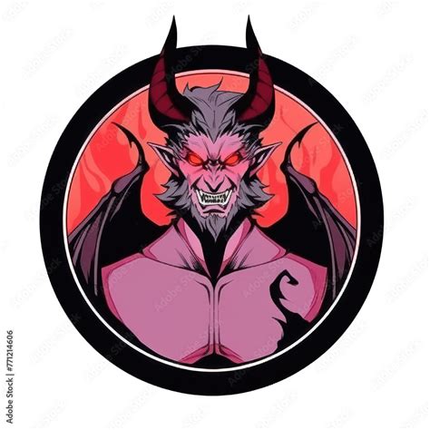 illustration   demon azazel smiling  red eyes