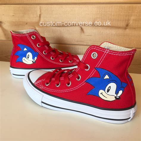 Kids Sonic The Hedgehog Sonic Shoes Kids High Tops Custom Converse