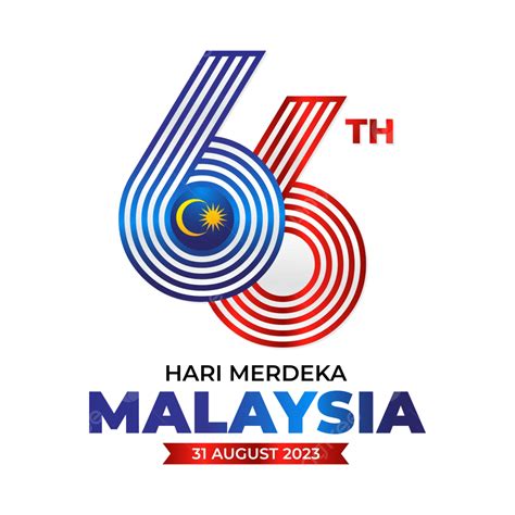 Gambar Logo Hari Kemerdekaan Malaysia Ke 66 Tahun 2023 Vektor Hari Kemerdekaan Malaysia