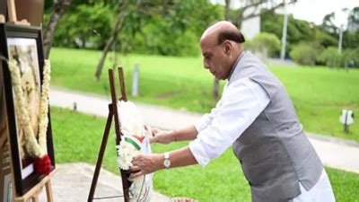 Union Defence Minister Rajnath Singh Visits Singapore India News